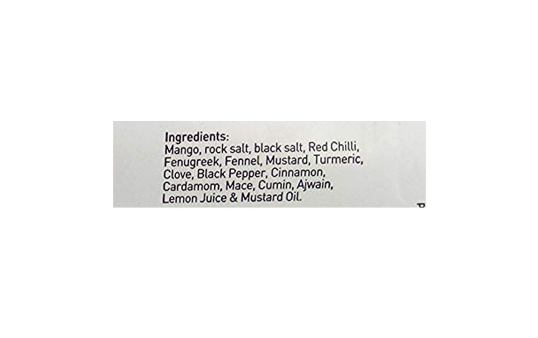 Natureland Organics Mango Pickle    Glass Jar  250 grams